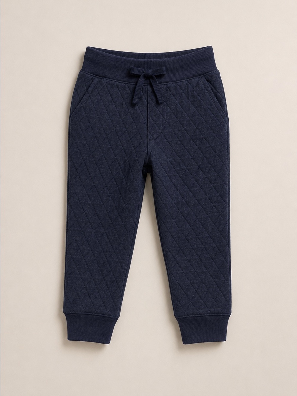 NWT TODDLER 2T OSHKOSH NAVY BLUE JOGGER PANTS QUILTED STYLE